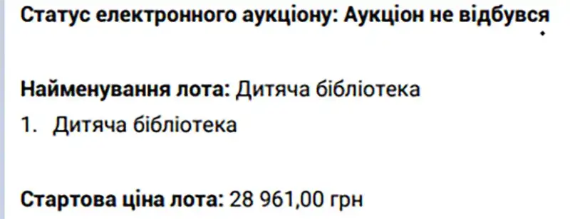 Бібліотеку в Судилкові знову продали: ціна зросла з 14 тисяч до понад 13 мільйонів гривень
